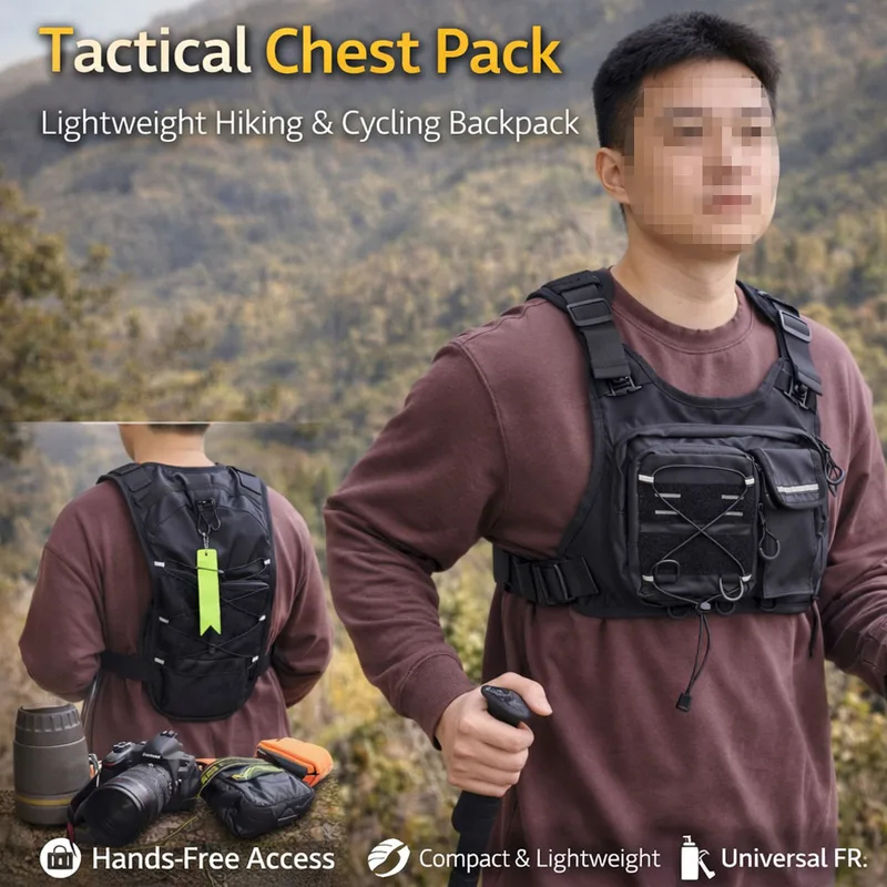 Running Gear Bag For Men - 2026 Yeni Taktik Yelek Göğüs Çantası,
