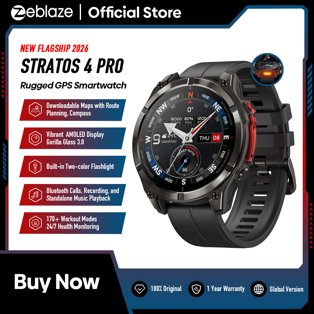 Yeni Zeblaze Stratos 4 PRO AMO - Gps Running Watch incelemesi ve fiyatı